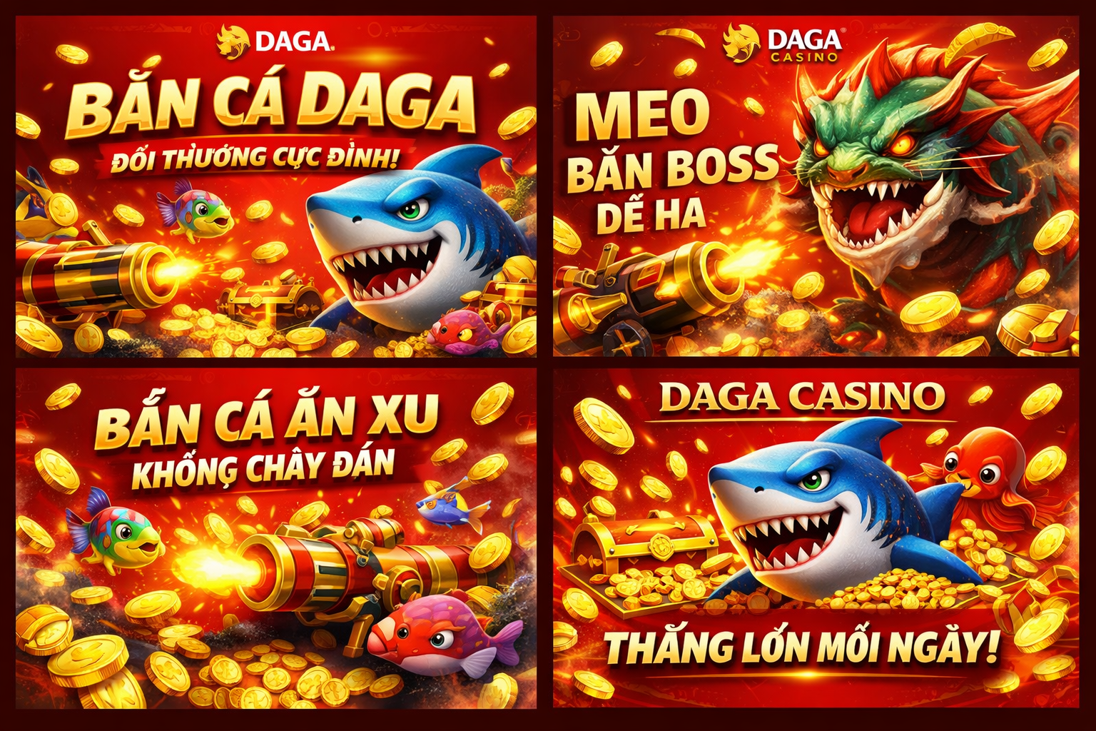 bắn cá DAGA đổi thưởng – mẹo chơi ăn xu hiệu quả