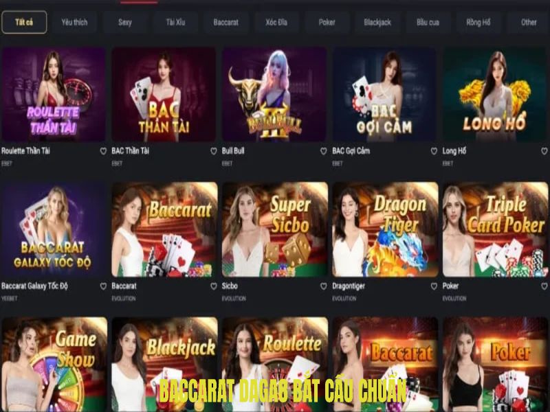 baccarat daga8 bắt cầu chuẩn